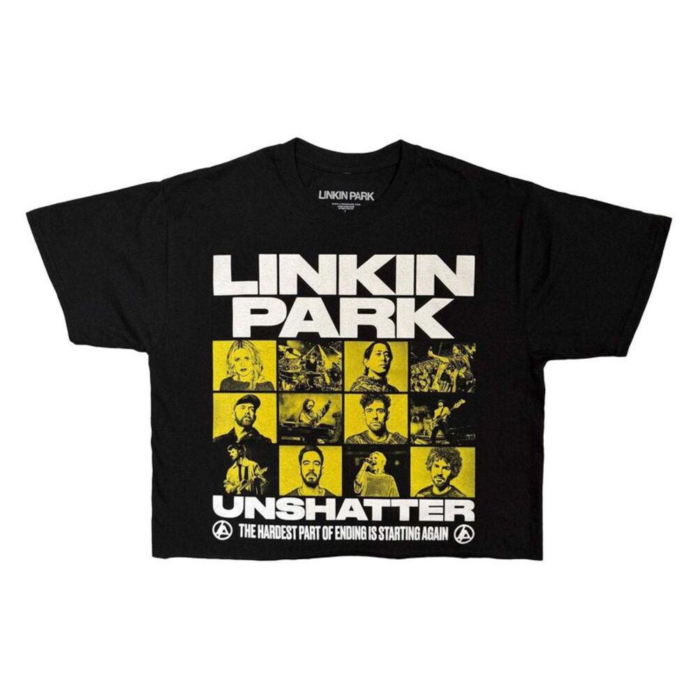 Linkin Park Womens/Ladies Unshatter Crop Top / Black